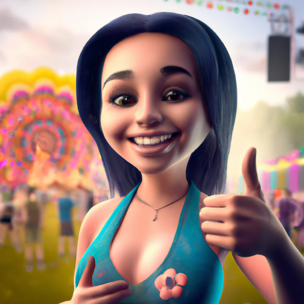 Illustration: at a music festival