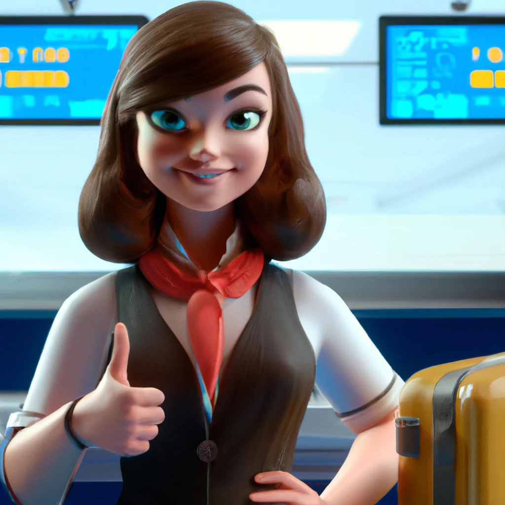 Illustration: at the baggage counter at the airport