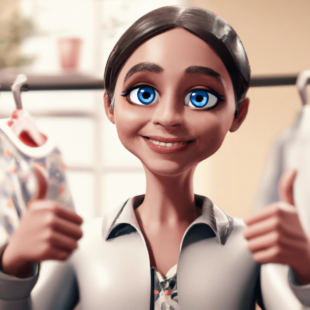 Illustration: at the dry cleaner's