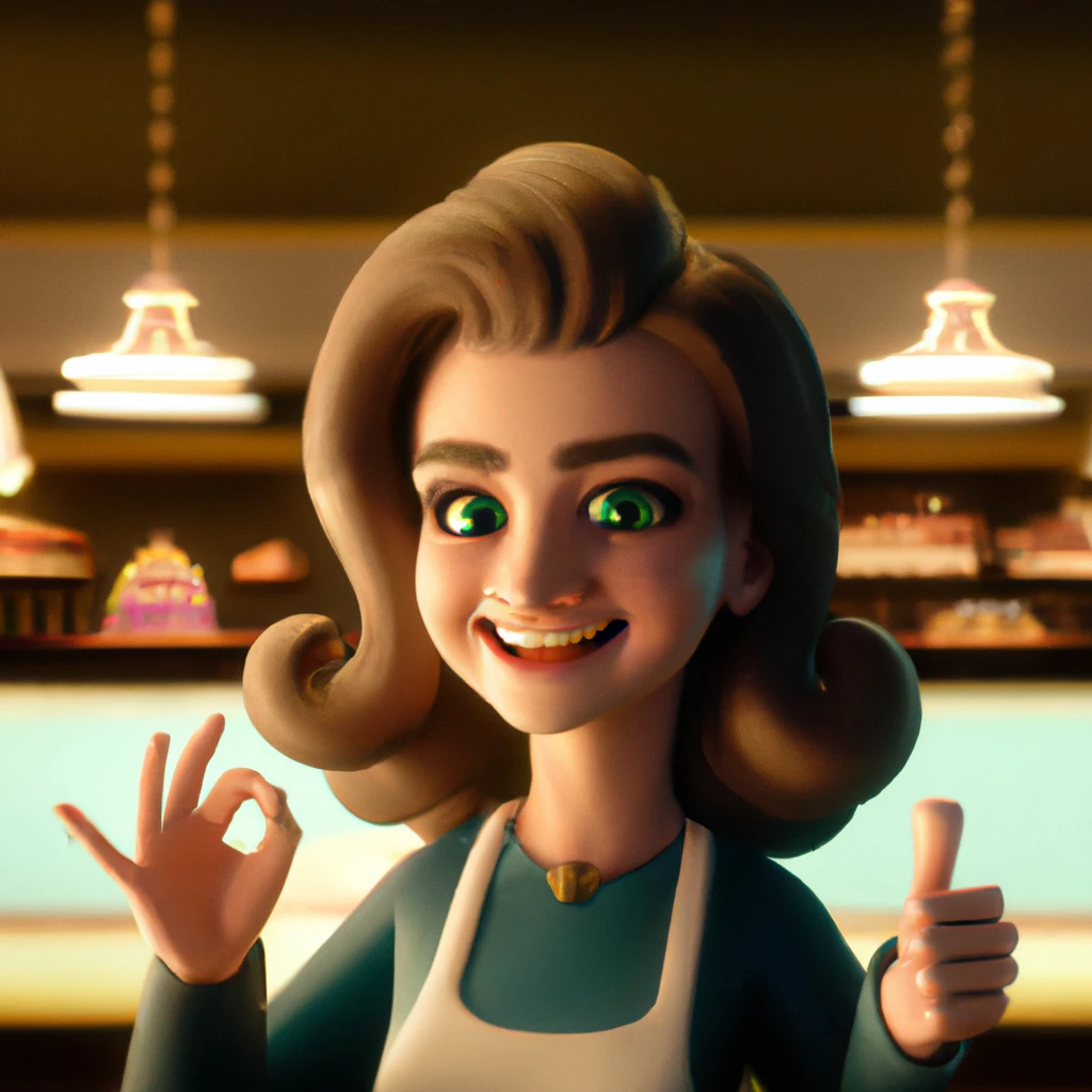 Illustration: at the pastry shop