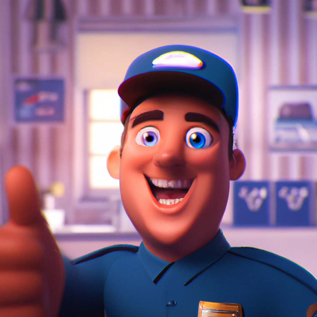 Illustration: at the post office