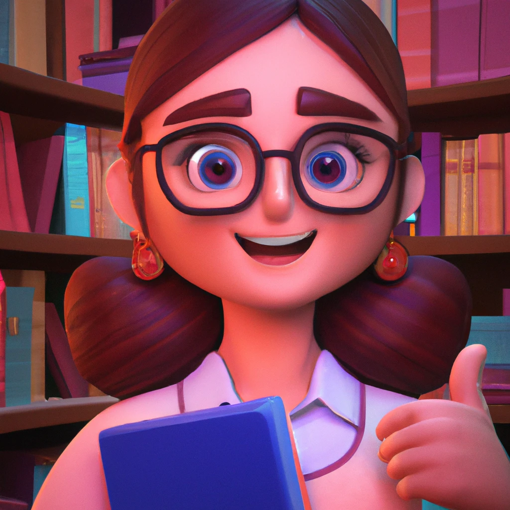 Illustration: at the public library