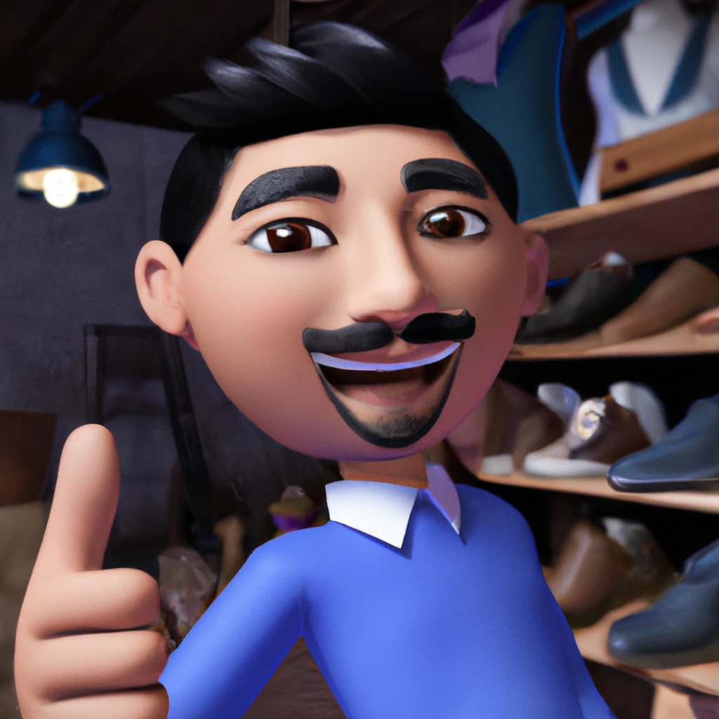 Illustration: at the shoe store