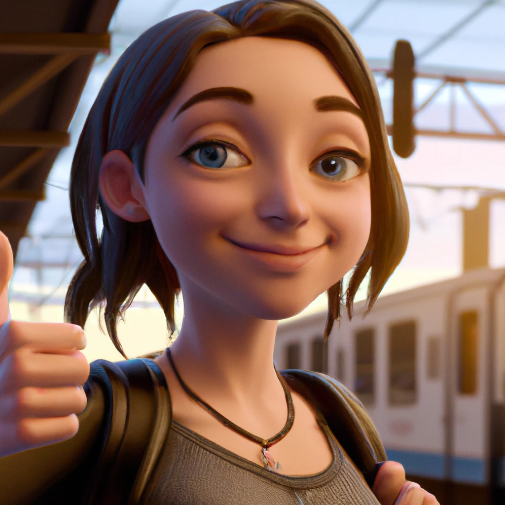 Illustration: at the train station