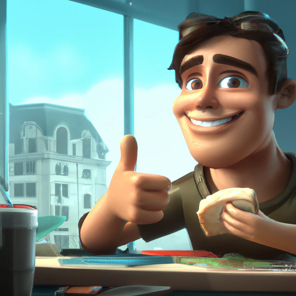 Illustration: during lunch hour