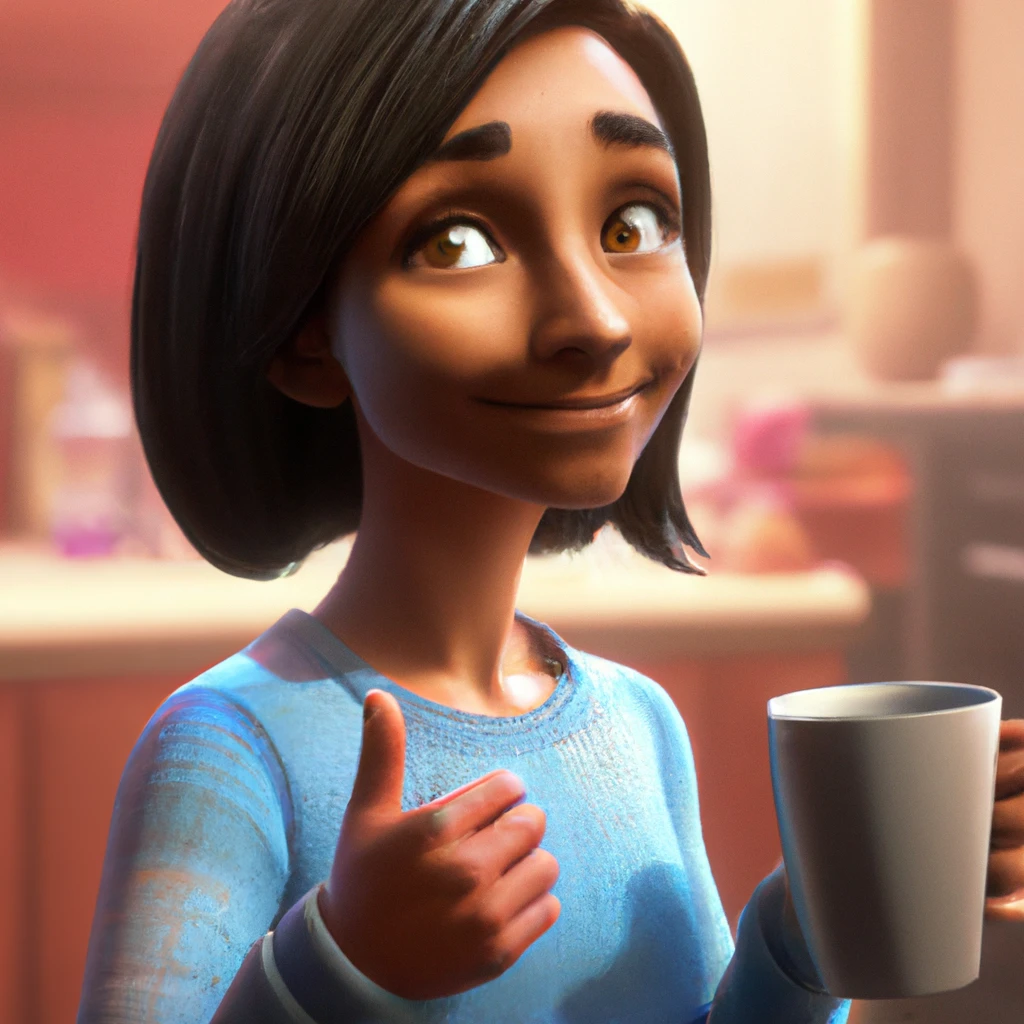 Illustration: during the coffee break at work