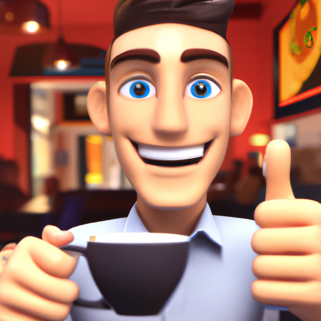 Illustration: in a cafe