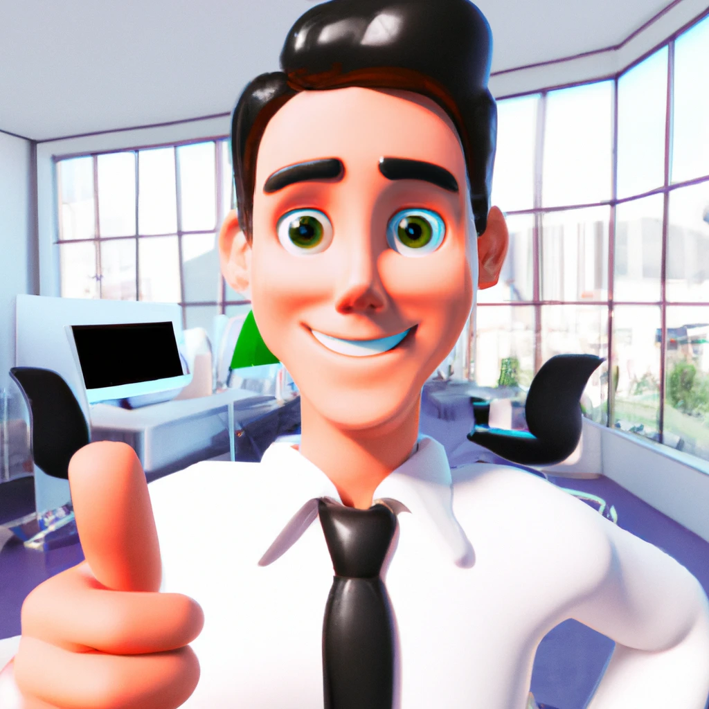 Illustration: in an open space office