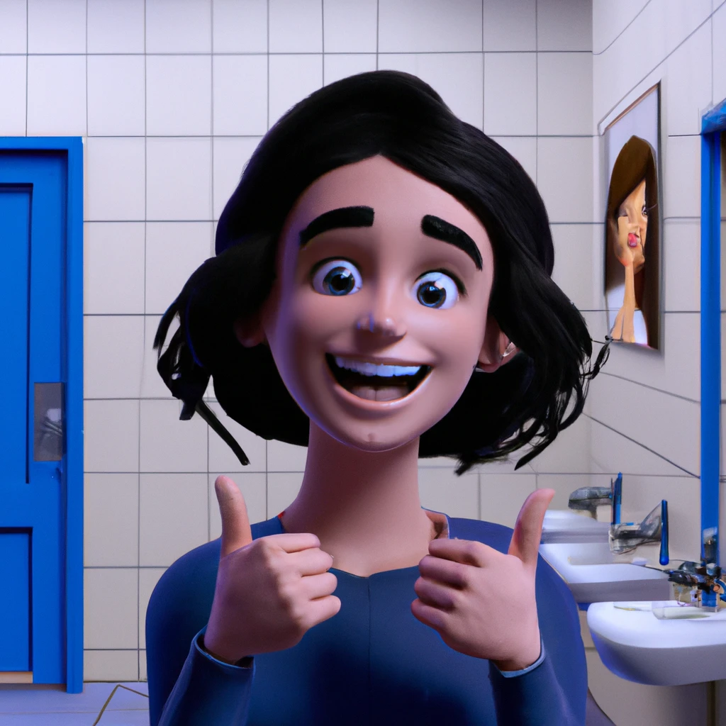 Illustration: in the girls' bathroom