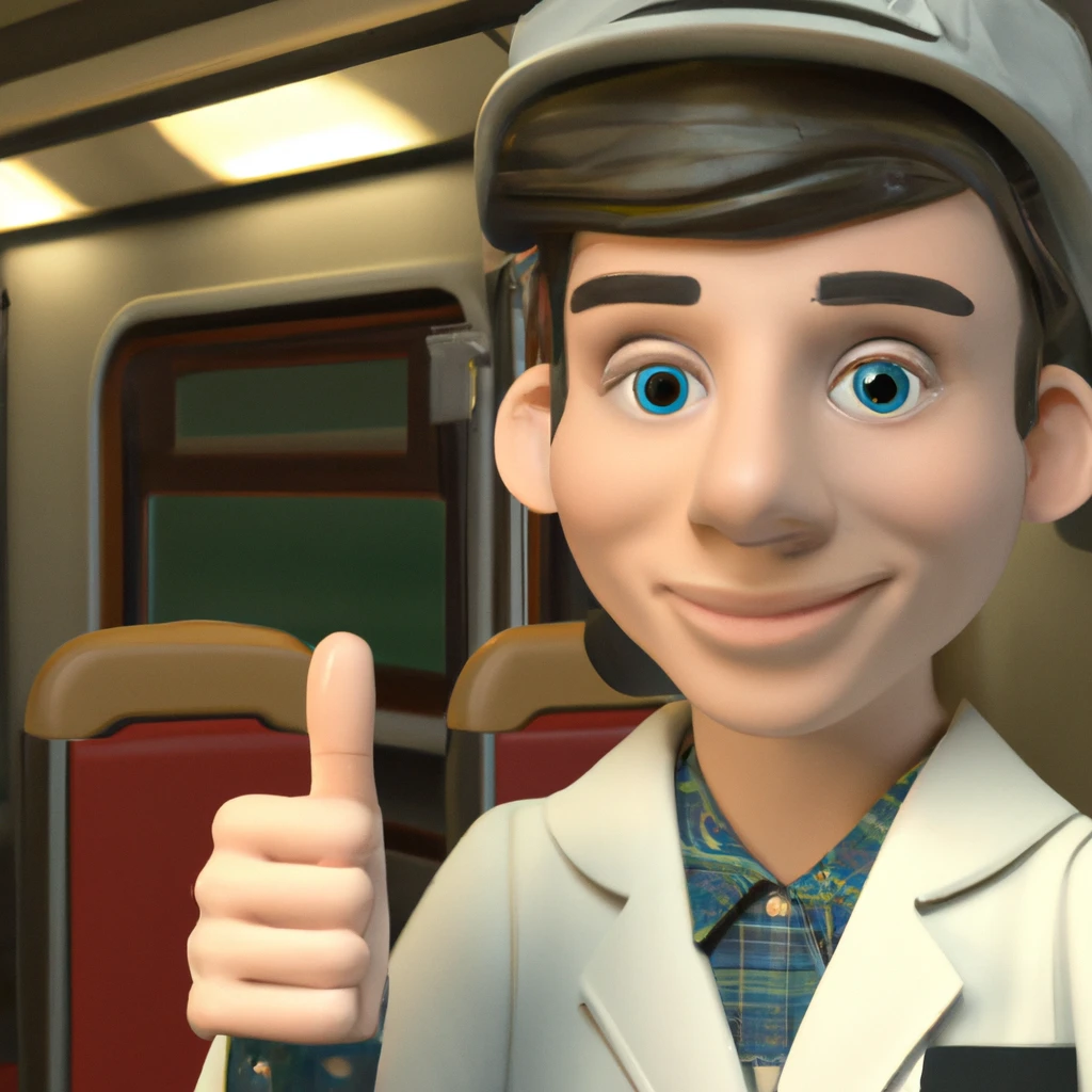 Illustration: on the train