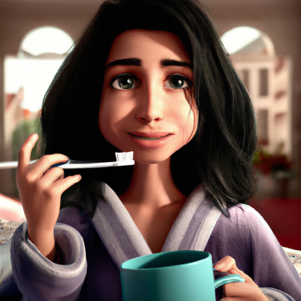 Illustration: when getting ready for work in the morning