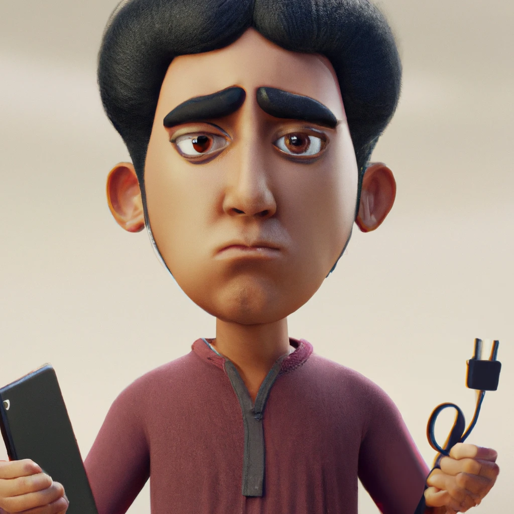 Illustration: when their phone is out of battery