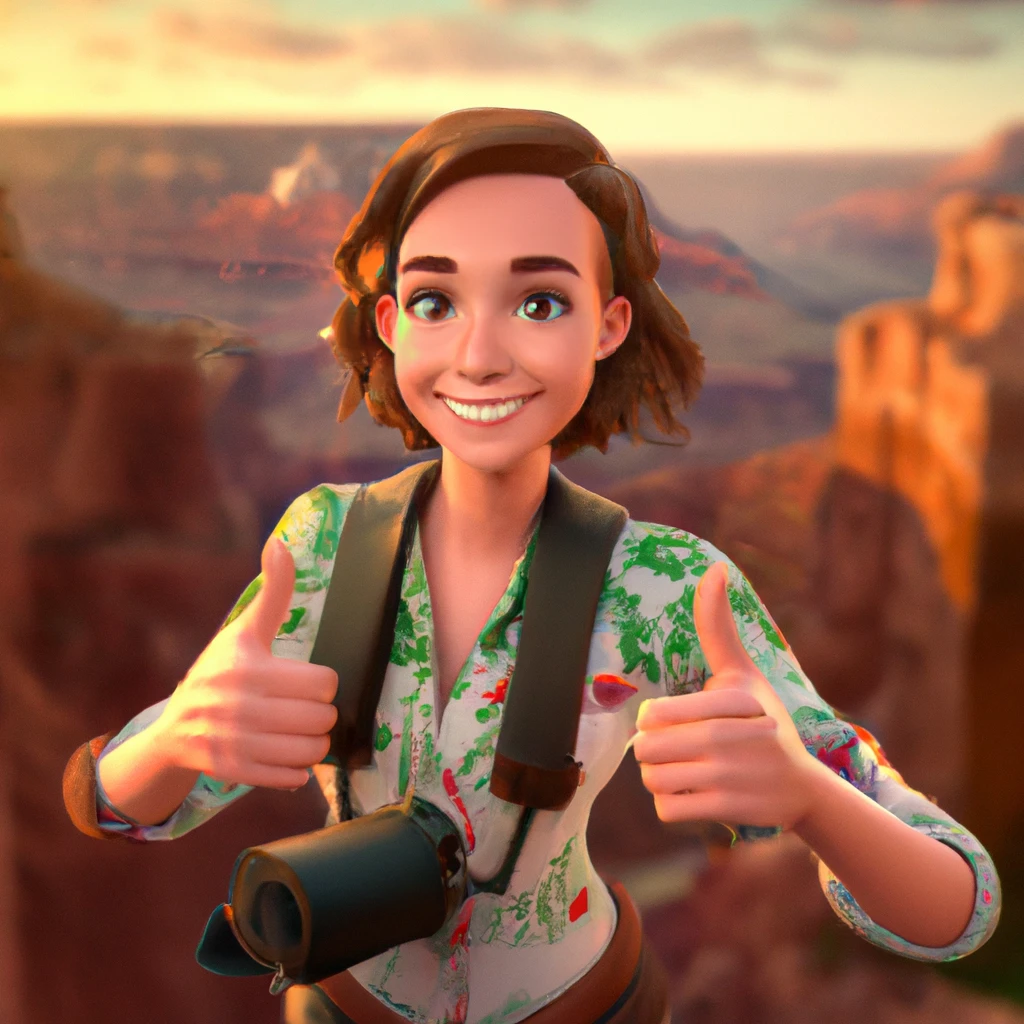 Illustration: when visiting a famous sight